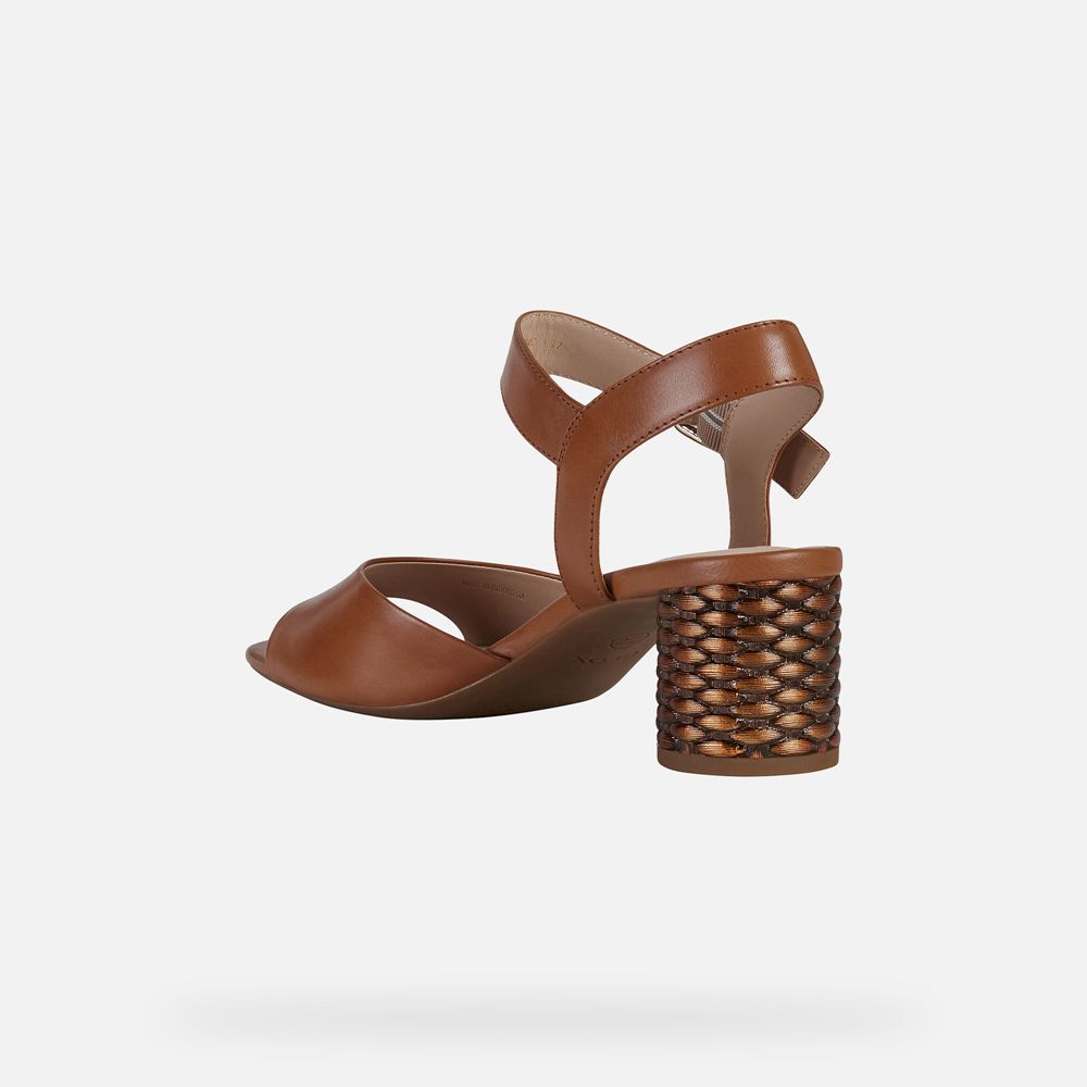 Geox Bayan Sandalet Kahverengi - Ortensia - DOS-627483